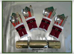 Santa Trousers Cutlery Holder