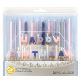 Wilton Floral Party Birthday Candle Set, 25-Count