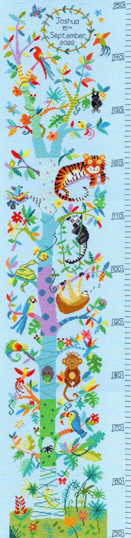 Bothy Threads Tropical Height Chart  Cross Stitch Kit - 25 x 102cm