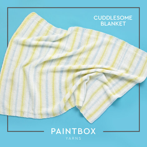 Cuddlesome Blanket - Free Afghan Knitting Pattern For Babies in Paintbox Yarns Baby DK Prints by Paintbox Yarns