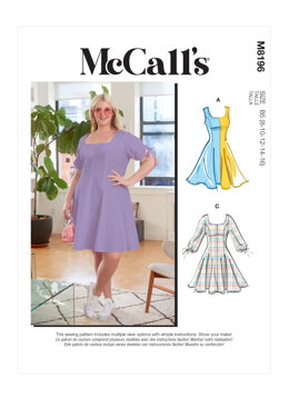 McCall's Misses' & Women's Dresses M8196 - Sewing Pattern