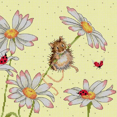 Bothy Threads Daisy Mouse Tapestry Kit - 14 x 14 In