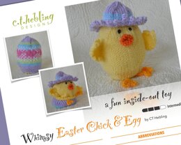 Easter Chick & Egg Inside-Out Reversible Toy