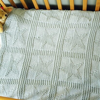 Easy chunky baby blanket with star pattern