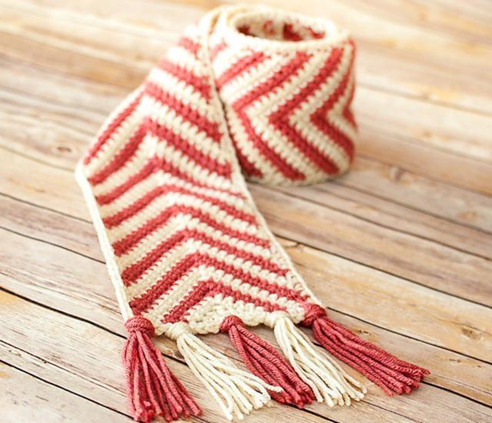 Chevron Ripple Scarf Crochet pattern by Petals to Picots Knitting Patterns ...