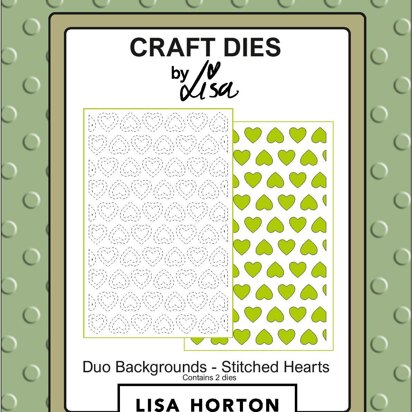 Lisa Horton Duo Backgrounds - Stitched Hearts Die Set