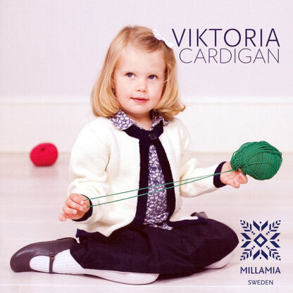 Girls' Viktoria Cardigan in MillaMia Naturally Soft Merino