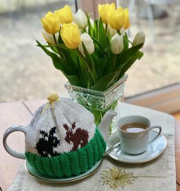 Spring Bunny Rabbit Tea Cosy in Paintbox Yarns Cotton DK