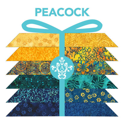 "Peacock" von Anthology Fabrics Fat Quarter-Bündel