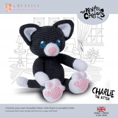 Creative World of Crafts Knitty Critters Charlie The Kitten - 28cm