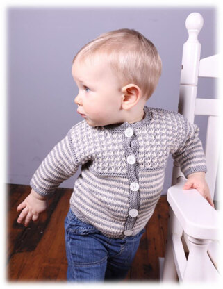 Baby Cardigan in Plymouth Yarn Cashmere De Cotone - 3008 - Downloadable PDF