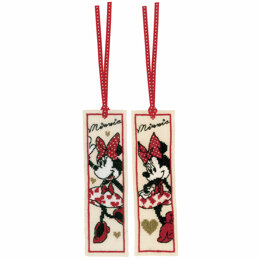 Vervaco Disney It's All About Minnie: Set of 2 Bookmarks Counted Cross Stitch Kit - 8 x 12cm