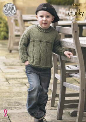 Sweater & Cardigan in King Cole New Magnum Chunky - 4285 - Downloadable PDF