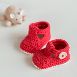 Ruby Slippers Crochet Baby Booties