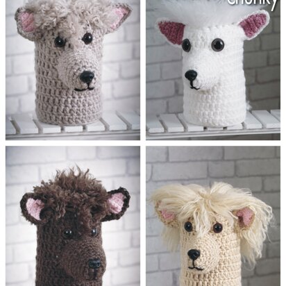 Andre The Alpaca Double Toilet Roll Cover/ Doorstop in King Cole Super Chunky - 9074pdf - Downloadable PDF