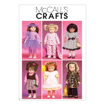 McCall's Clothes and Accessories for 18'' Doll M6005 - Paper Pattern Size One Size Only