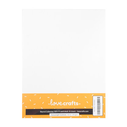 LoveCrafts Neutral Collection Heavyweight Cardstock 100lb 8.5" x 11" 16 Pack