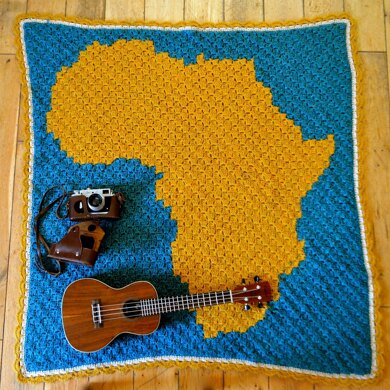 Africa Map C2C Blanket
