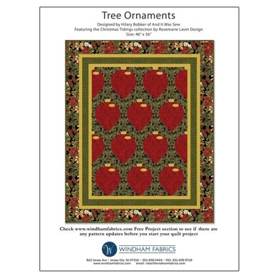 Windham Fabrics Tree Ornaments - Downloadable PDF