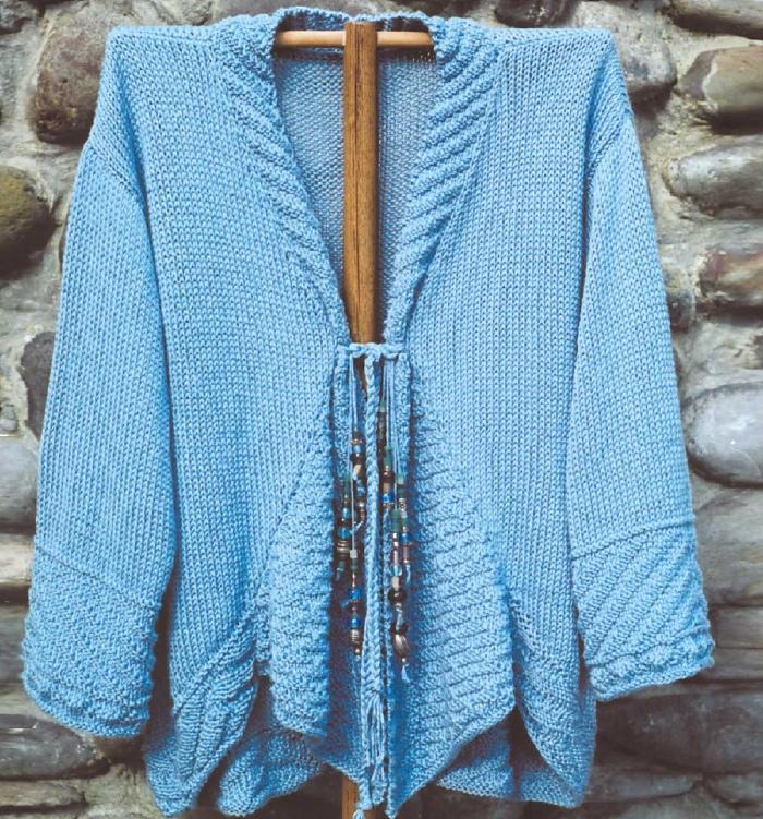 Easy Knit Oat Couture Knitting Pattern #GU418 Heavenly Jacket for Women 