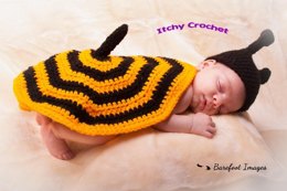 Bumble bee baby photo props 