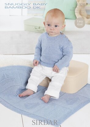 Sweater and Blanket in Sirdar Snuggly Baby Bamboo DK - 1326