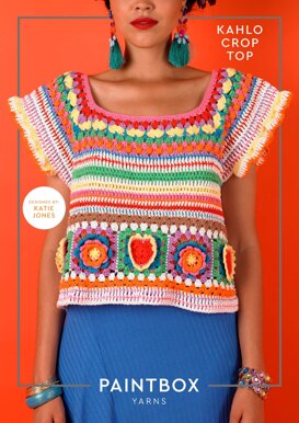 Kahlo Crop Top - Free Crochet Pattern For Women in Paintbox Yarns Cotton DK