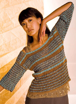 Crocheted Macarena Pullover in Berroco Vintage DK