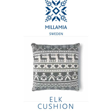 "Elk Cushion" : Cushion Knitting Pattern for Home in MillaMia Fingering Yarn