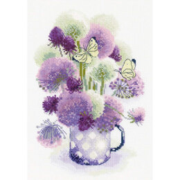 RIOLIS Purple Allium Cross Stitch Kit - 21cm x 30cm