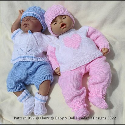 Mix and match set for 14-18 inch doll (preemie-newborn baby)