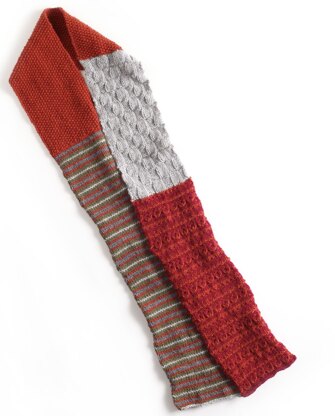 Textured Mixed Scarf in Lion Brand Wool-Ease - 90050AD