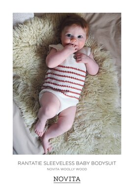 Rantatie Sleeveless Baby Bodysuit in Novita WoollyWood - Downloadable PDF
