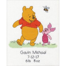 Dimensions Disney Counted Cross Stitch Kit - Winnie the Pooh Birth Record - 8in x 10in