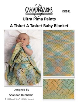 A Tisket A Tasket Baby Blanket in Cascade Yarns Ultra Pima Paints - DK391 - Downloadable PDF