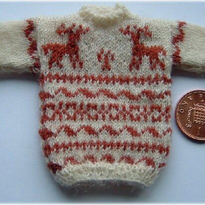 1:12th scale Reindeer sweater