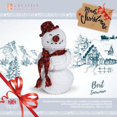 Creative World of Crafts Knitty Critters Christmas Snowman - 32cm