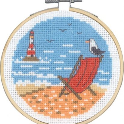 Permin Seagulls on the Beach Cross Stitch Kit - 10cm