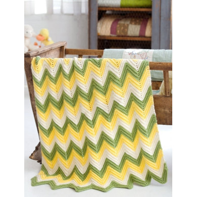 Zig Zag Baby Blankets in Caron Simply Soft Collection - Downloadable PDF
