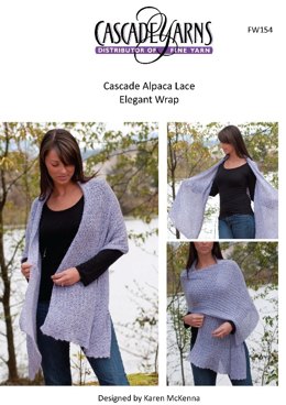 Elegant Wrap in Cascade Alpaca Lace - FW154