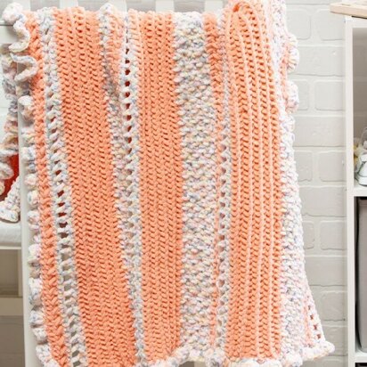 Textured Baby Blanket in Premier Yarns Parfait Big & Parfait Flavors - Downloadable PDF