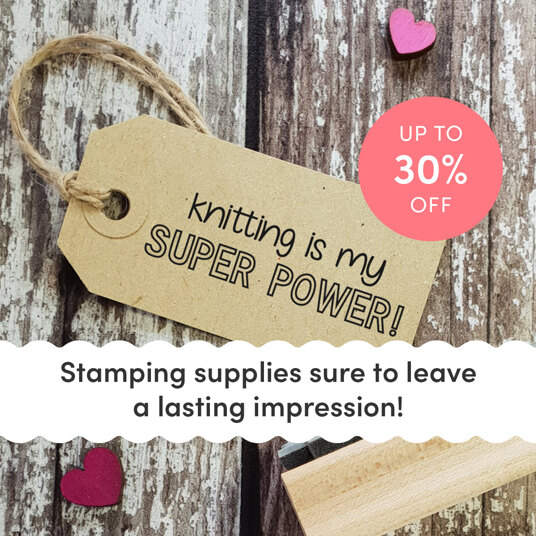 Up to 30 percent off stamping supplies!