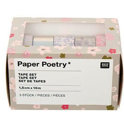 Paper Poetry Washi Tape Pack of 5 Bouquet Sauvage Tapes