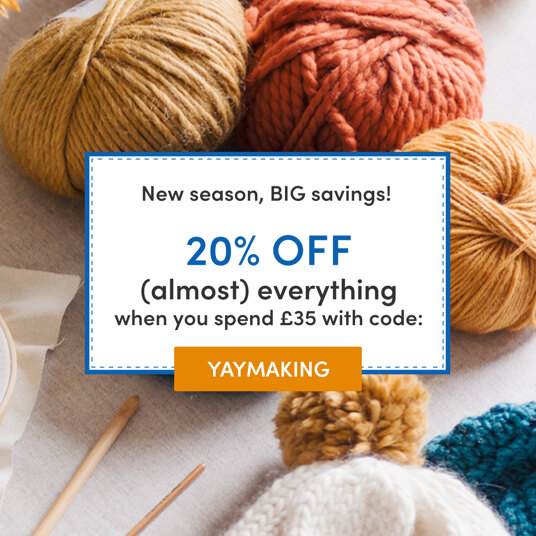 20 percent off (almost) everything full-priced when you spend £35! Code: YAYMAKING