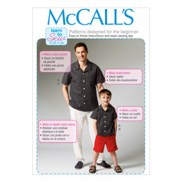 McCall's Men's/Boys' Shirt, Shorts and Pants M6972 - Sewing Pattern