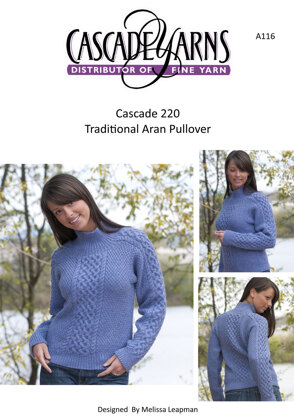 Traditional Aran Pullover in Cascade 220 - A116