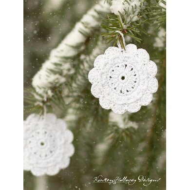 Victorian Blush Snowflake Vintage Ornament/GiftTag