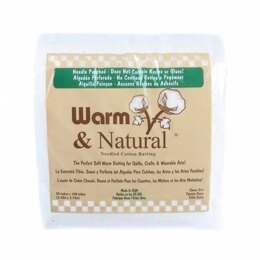 Warm and Natural Cotton Wadding: 90in x 108in (Queen)