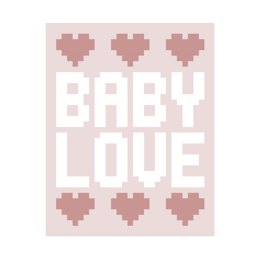 Baby Love & Hearts C2C Blanket Chart Pattern