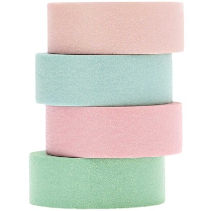 Paper Poetry Washi Tape Pack of 4 Glitter Pastel Tapes